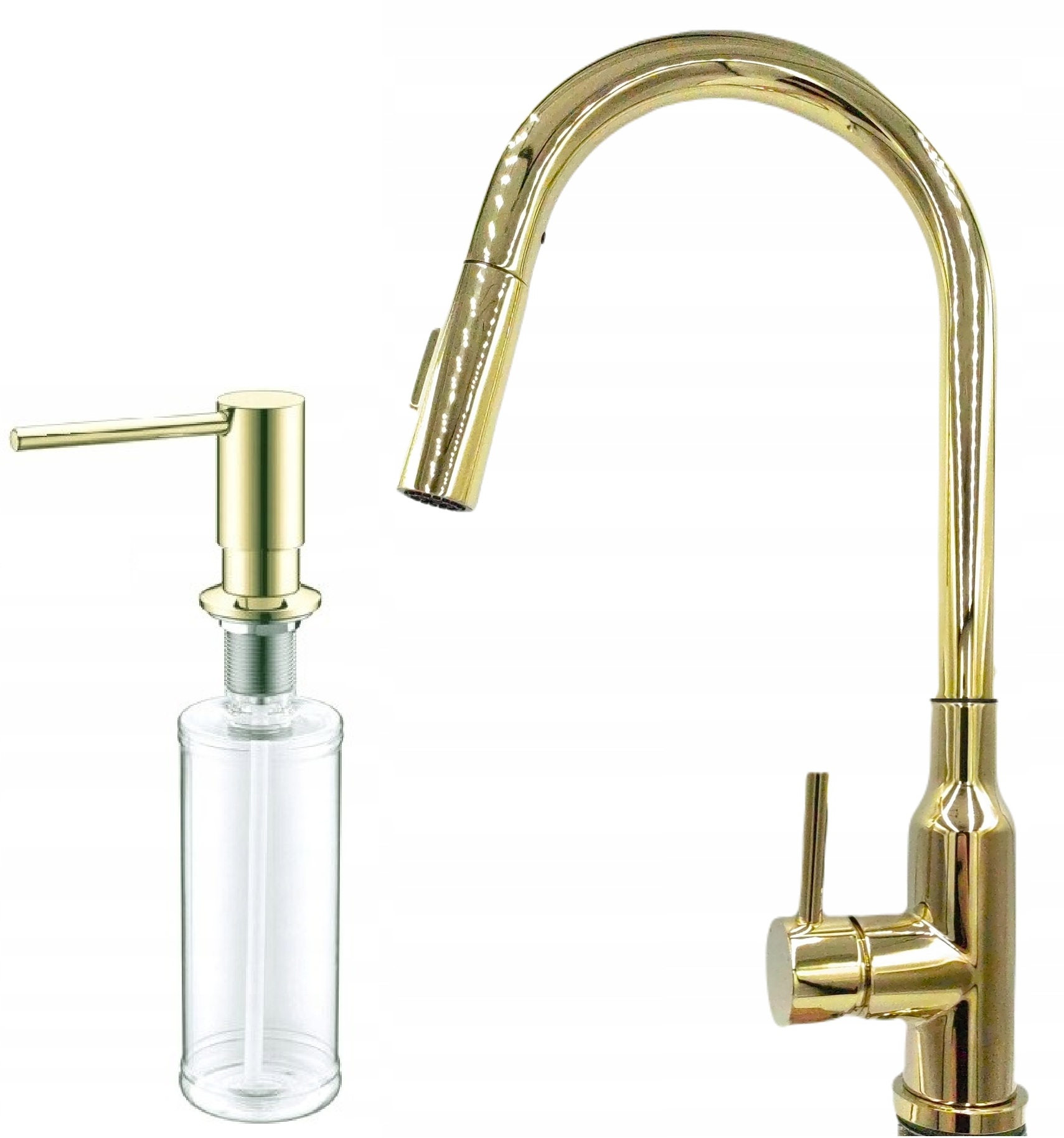 Kuchynská batéria zlatý lesk Lamsa Gold Poler Ww Kuchynský Dávkovač
