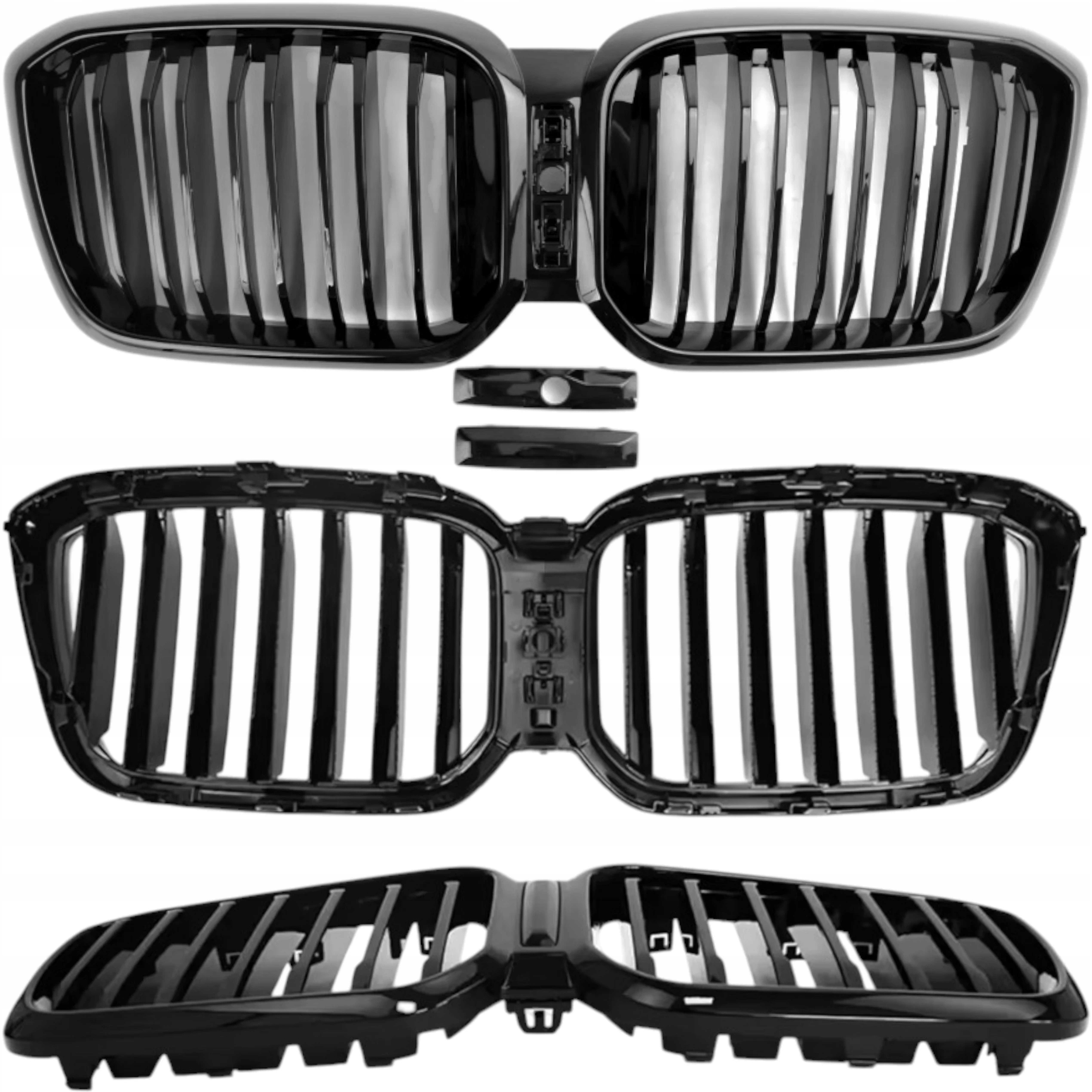 Atrapa Gril Ledviny černý lesk 2021+ Bmw X3 G01 X4 G02 LCI Lifting