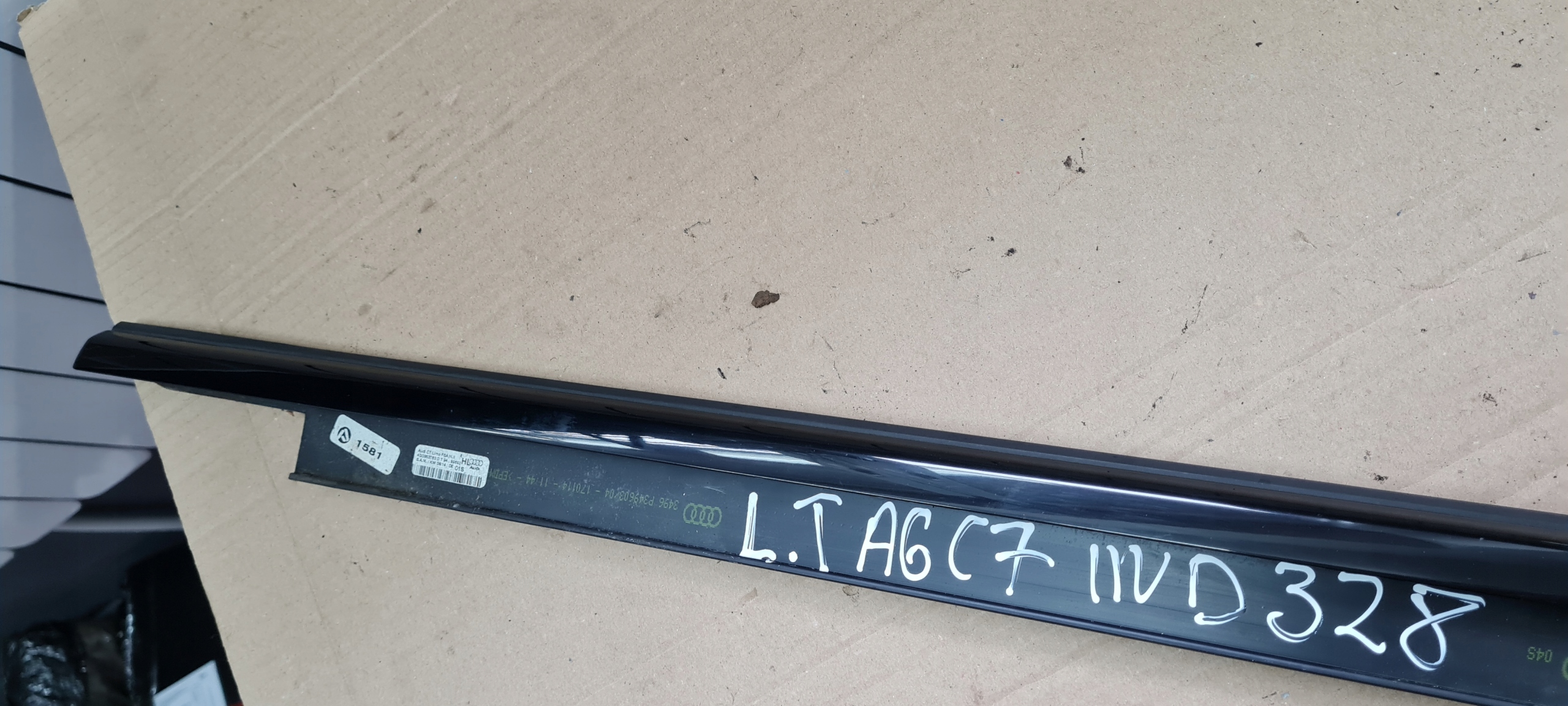 A6 C7 4G moulding dust left rear part SLINE black BLACK 4G0853763A