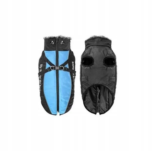 Zimní bunda pro psa s řemínky, voděodolná, teplá, 4XL