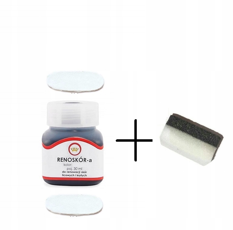 RENOSKÓR farba do skór skór licowych BIAŁY+ GĄBKA DO NANOSZENIA GRATIS!!!