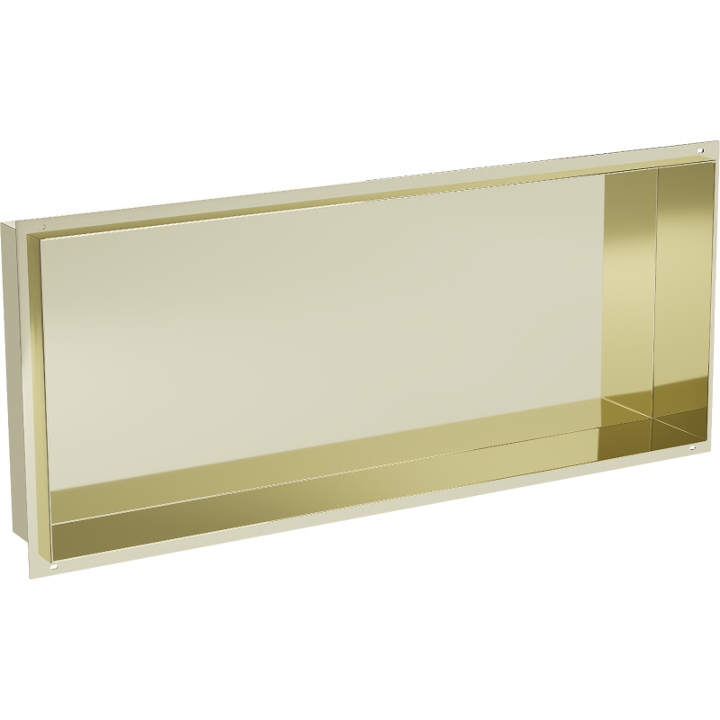 Mexen X-Wall-NR zapustená polica bez obruby 75 x 30 cm, Zlatá