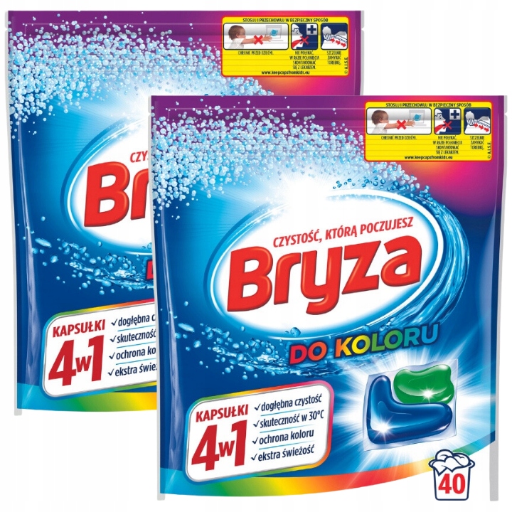 

Bryza Caps 4w1 Kapsułki do Prania Koloru 40szt x2