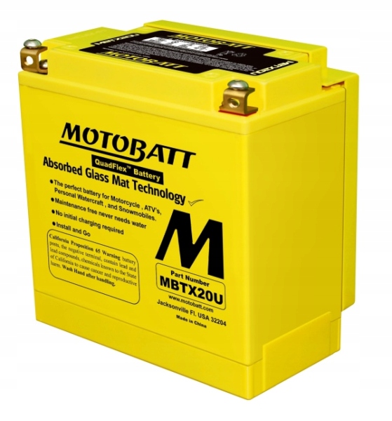 

Akumulator 21Ah 310A Motobatt MBTX20U YTX20-BS Lbs