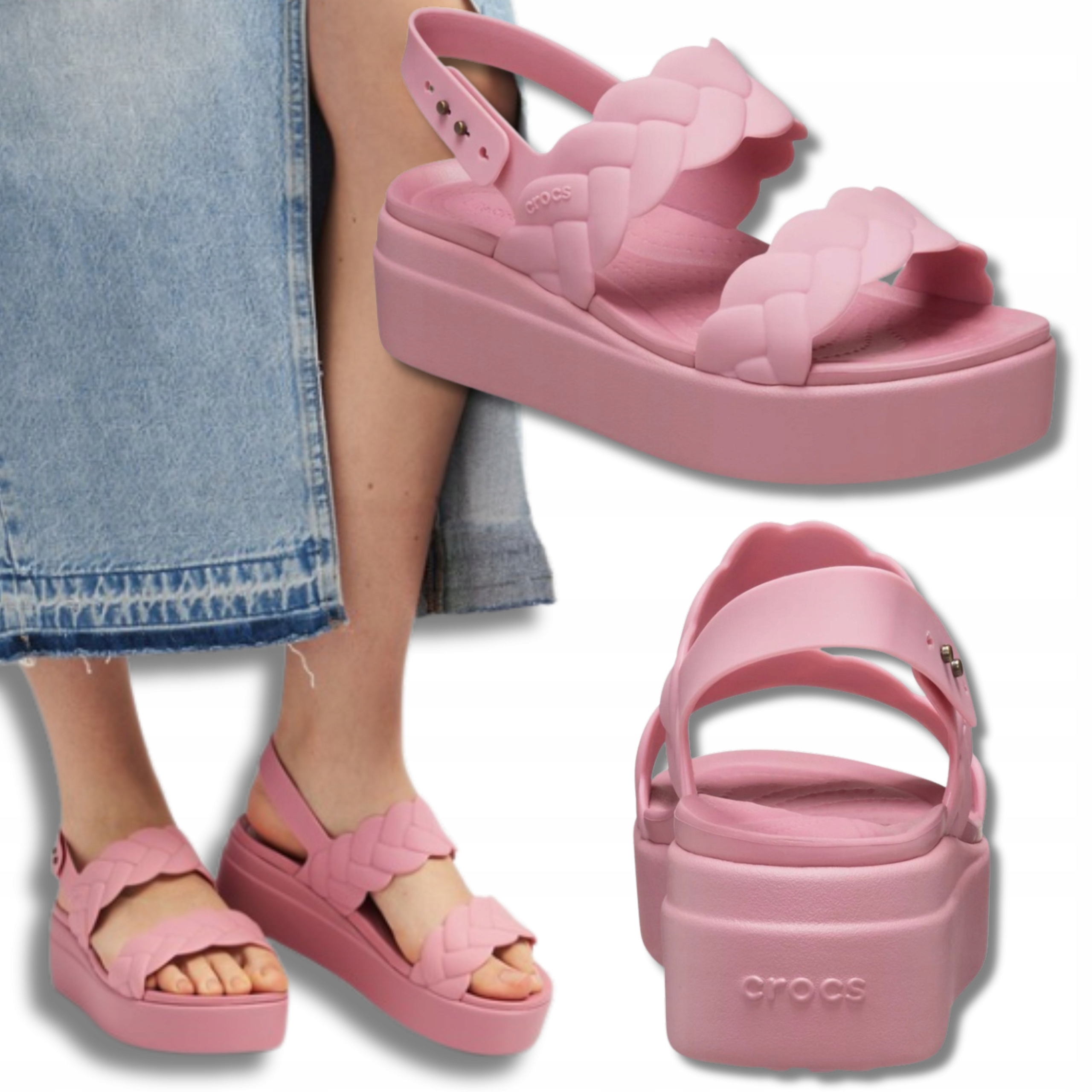 Dámské Sandály S Koturnovou Platformou Crocs, Pohodlné, Lehké, Pohodlné, 39,5 W9