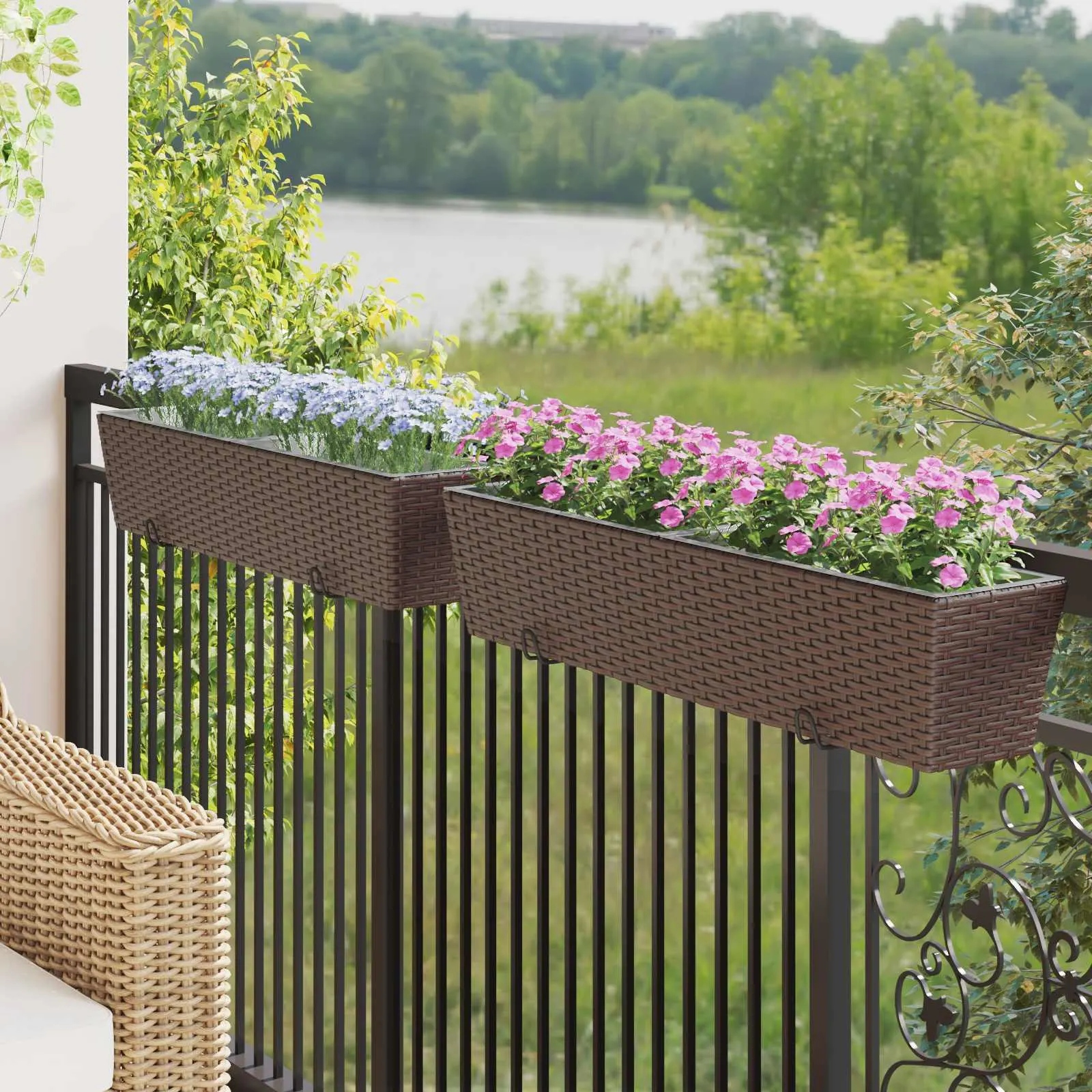 vidaXL Railing Kov