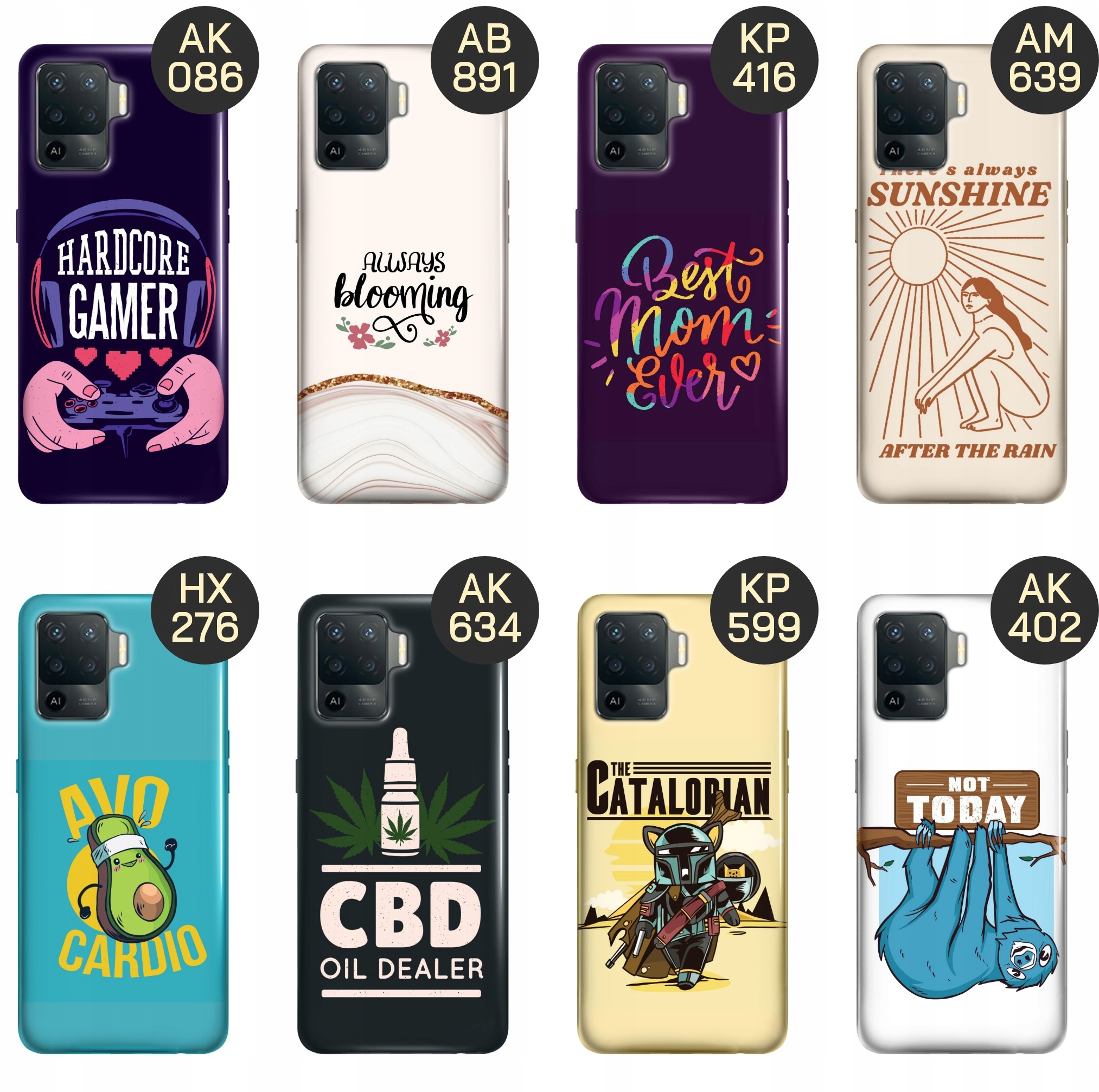 ETUI DO OPPO RENO 5 LITE WZORY Z NAPISAMI NAPISY TEKSTY OBUDOWA POKROWIEC Typ plecki