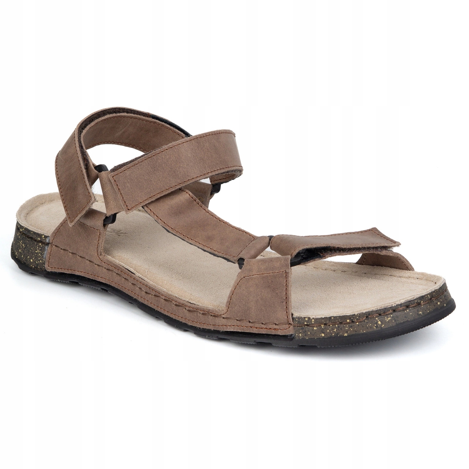 Pánské kožené sandály Wasak 0243W khaki 40