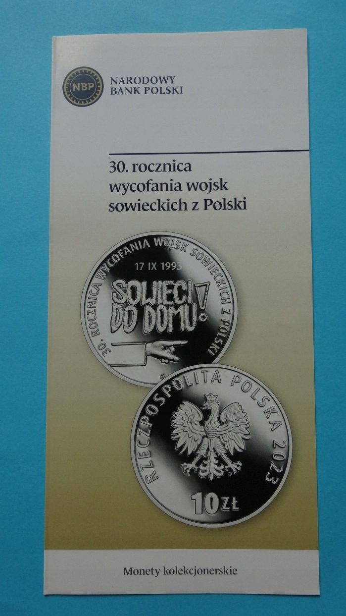 Folder 10 zł 2023,SOWIECI DO DOMU,stan I