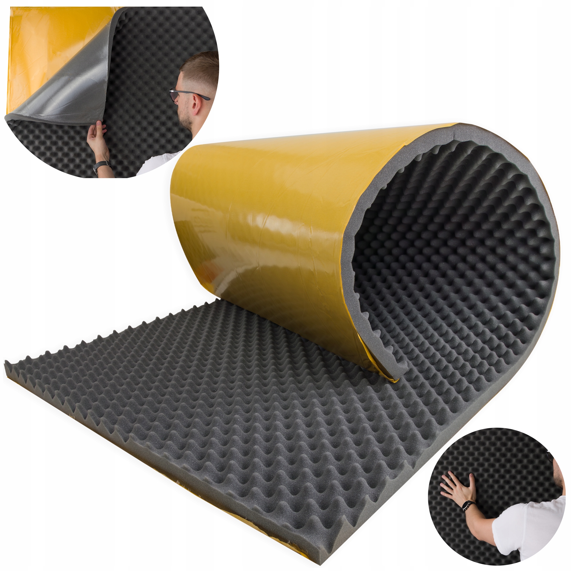 Akustická Pěnová Odhlučňovací podložka s Lepidlem 4 cm houbička měkká místnost hudba