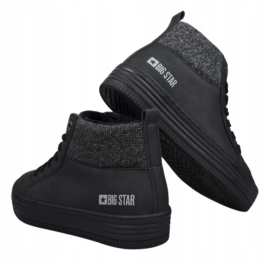 Dámské Tenisky Big Star II274147 vysoké, zateplené na koturnu 37