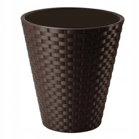 

Donica mrozoodporna Rattan Okrągła 30 cm brązowa