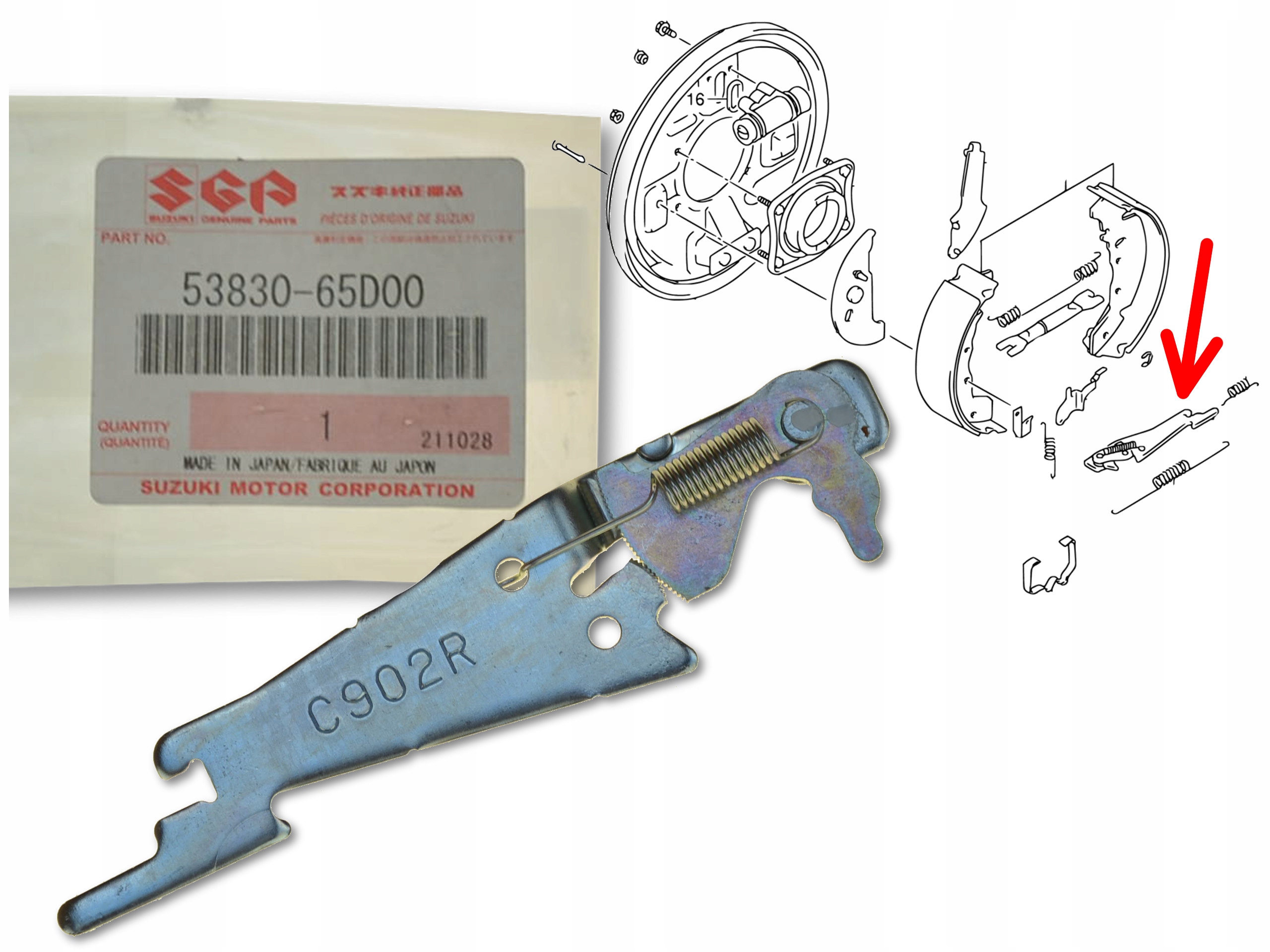 Suzuki OE 53830-65D00 rozpierak szczęk • Cena, Opinie - Allegro