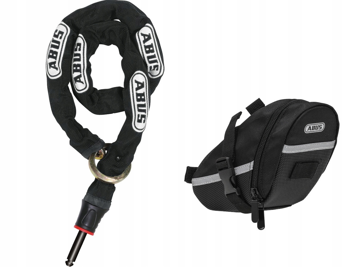 Zapięcie Abus 6KS łańcuch rowerowy blokada koła torebka podsiodłowa 85 cm