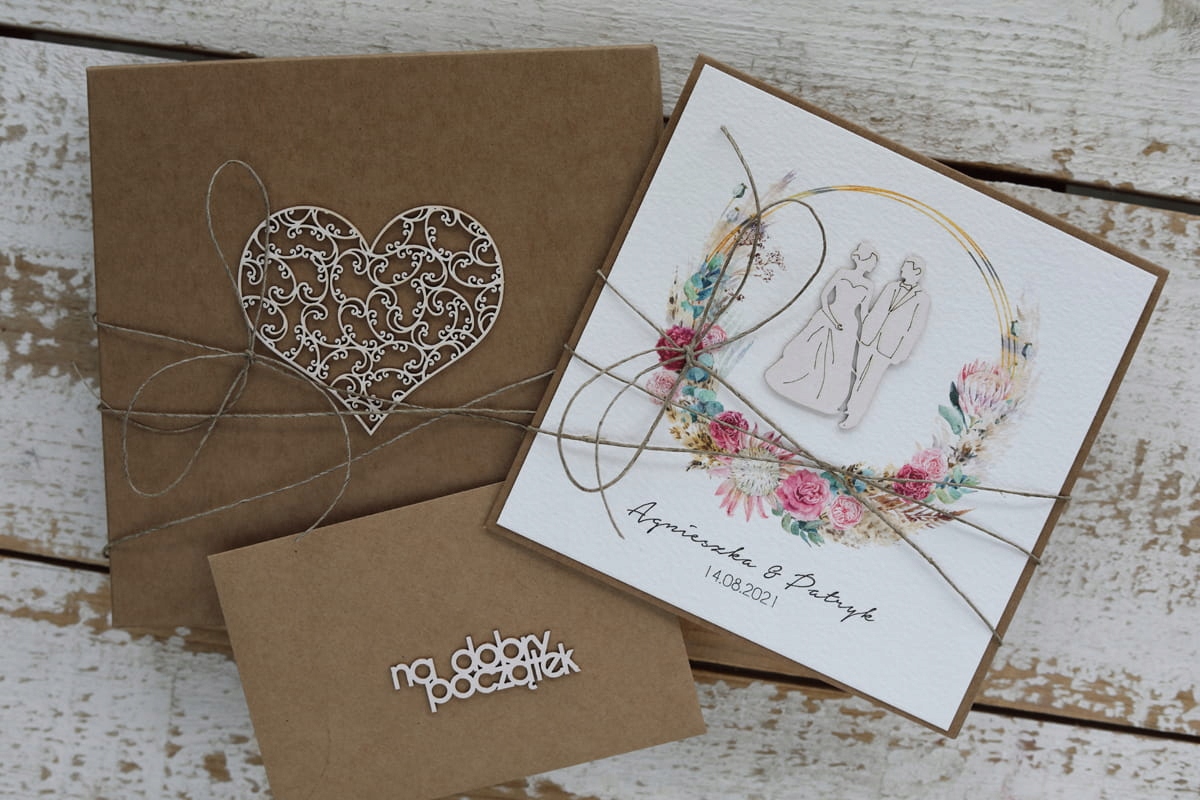 Originální svatební přáníčko vyrobené ručně s personalizací a přáním