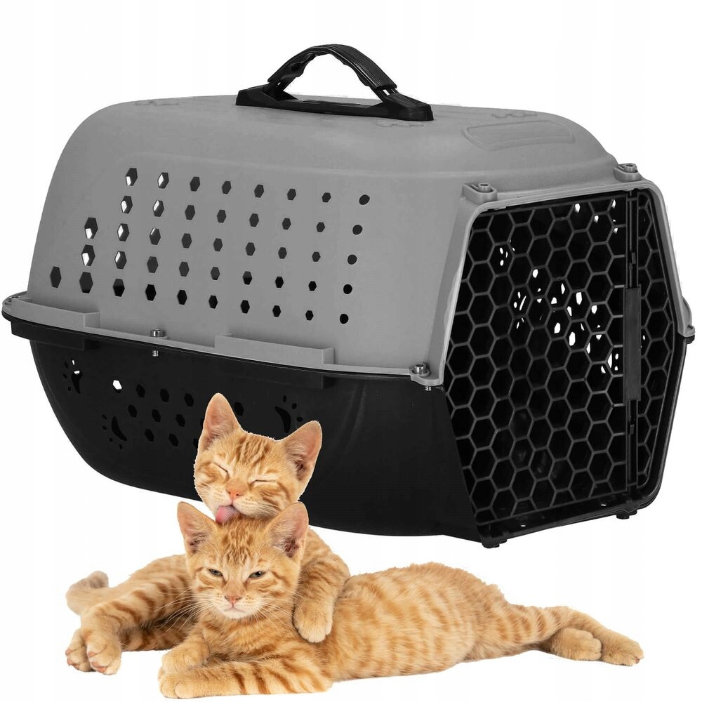 Levně Přepravka pro psy a kočky plastová dvířka Springos PA1081