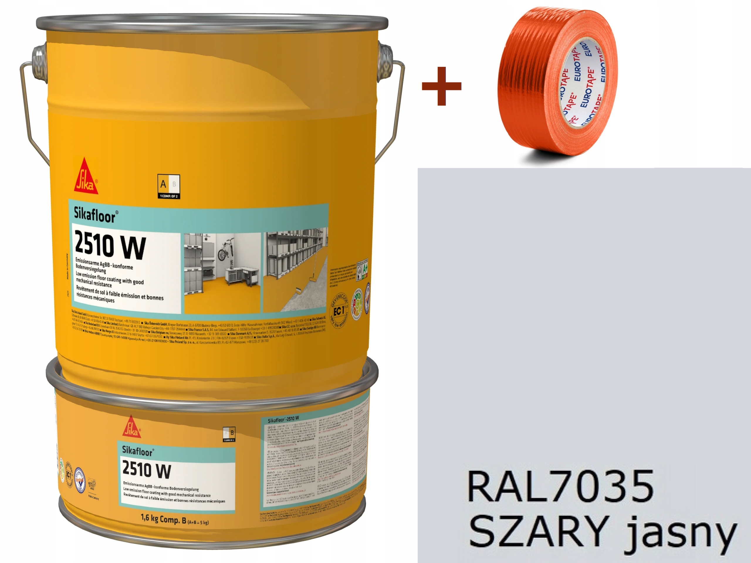 5kg Szara Żywica do Malowania Posadzek betonowych farba Sikafloor 2510 7035