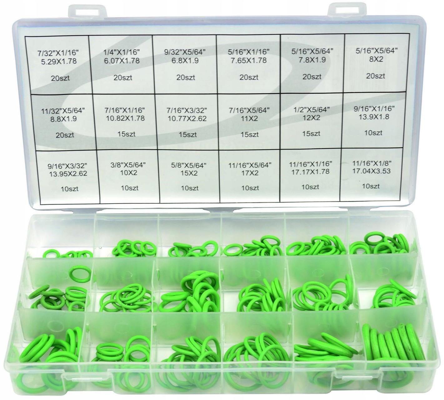 

Zestaw oringów do klimatyzacji 270szt 18 rozmiarów