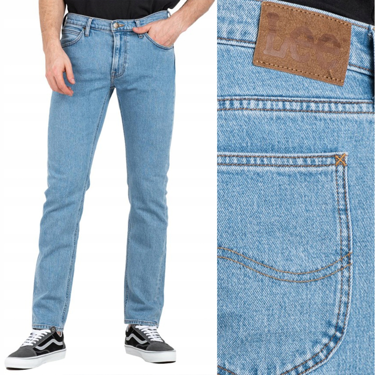 Lee Daren Regular Ocean Mid Blue Džíny jednoduché džínové kalhoty W30 L30