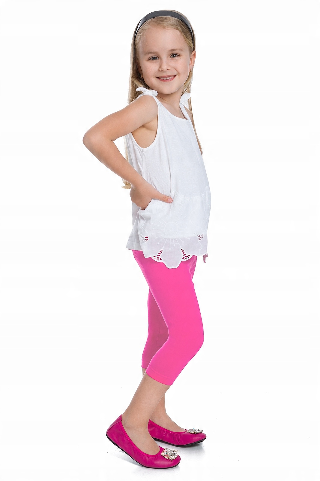 

Dziecięce Legginsy 3/4 Getry Bawełniane Rybaczki