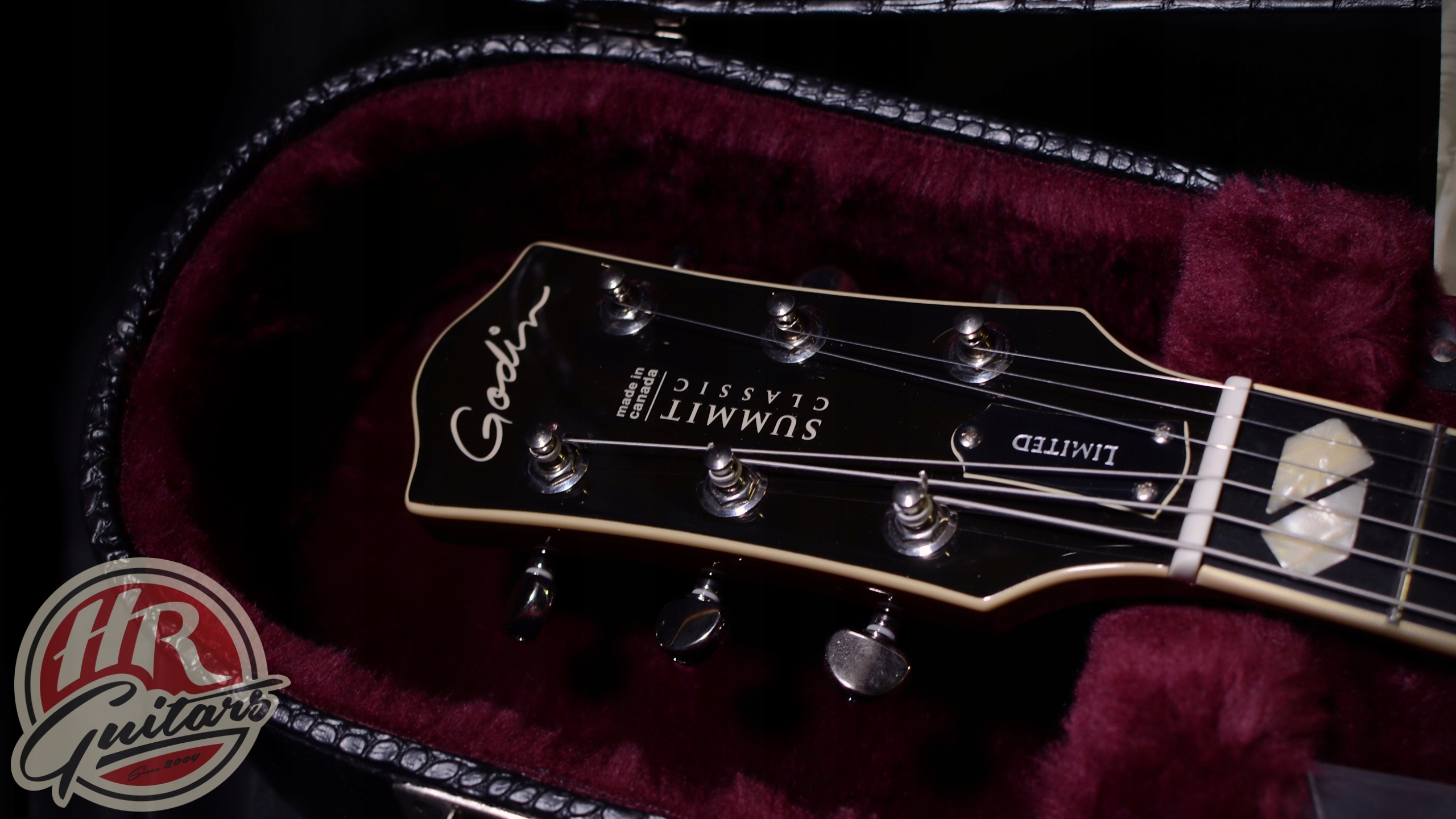 GODIN SUMMIT CLASSIC SUPREME LTD Cherry Burst Flame Custom Shop, Lollar Marka Godin