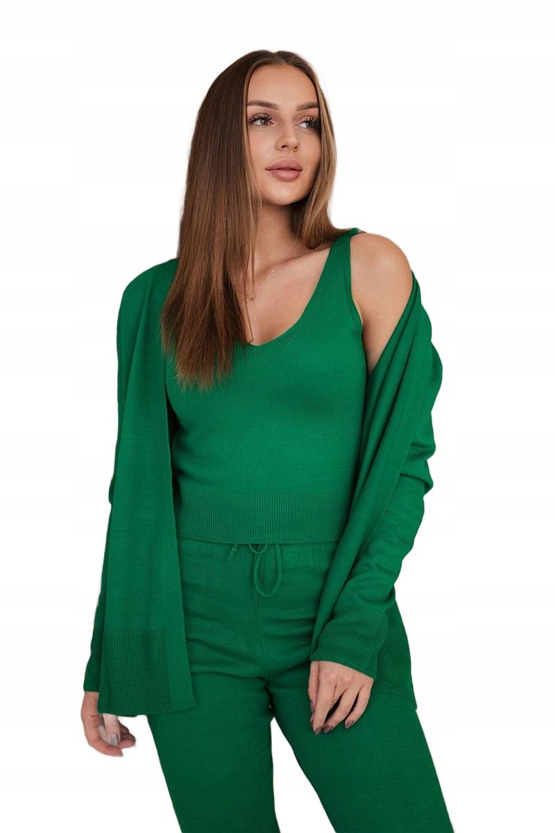 3-dílný svetrový komplet zelený