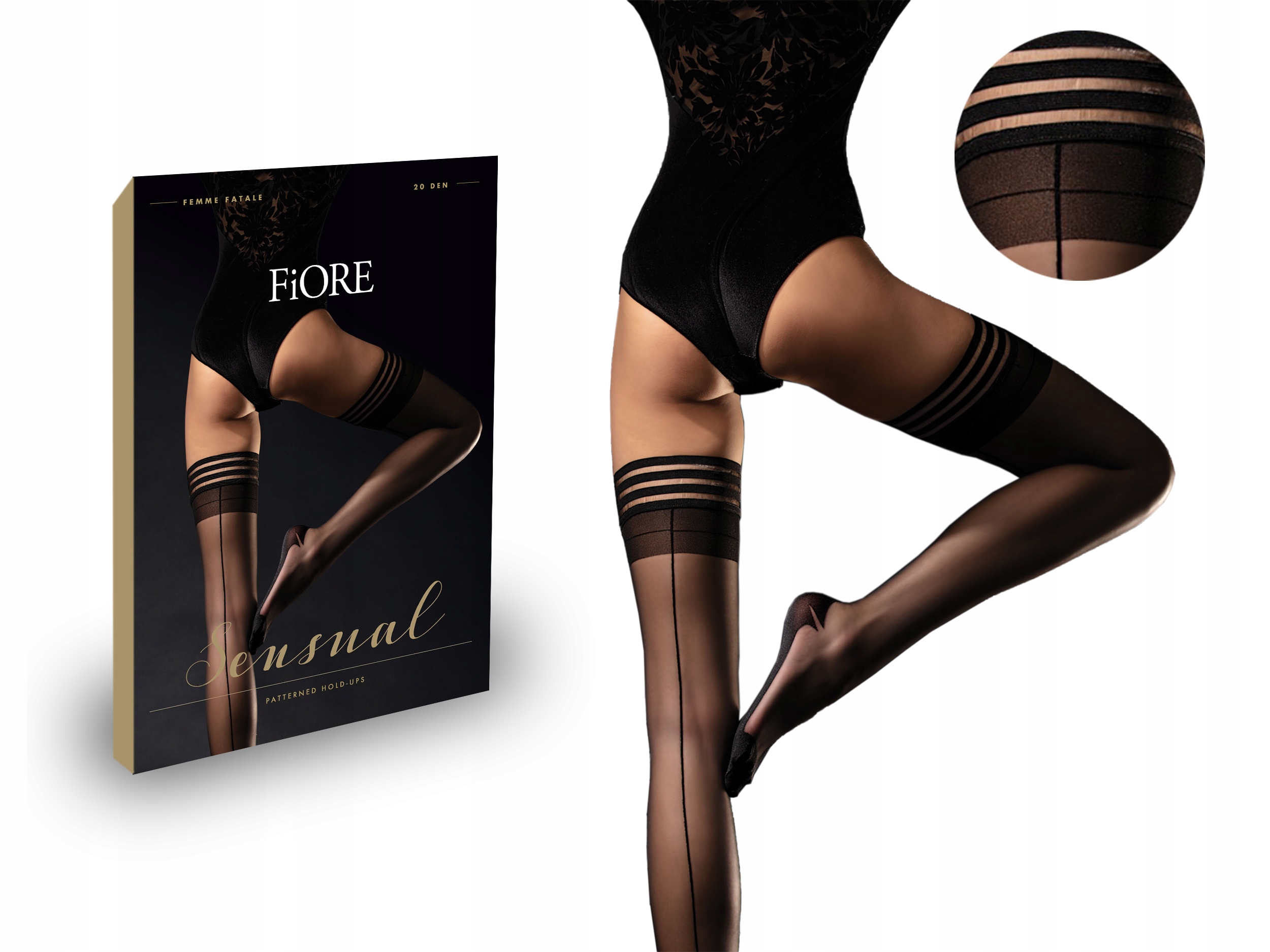 

Fiore pończochy samonośne Femme Fatale 20 den 2-S