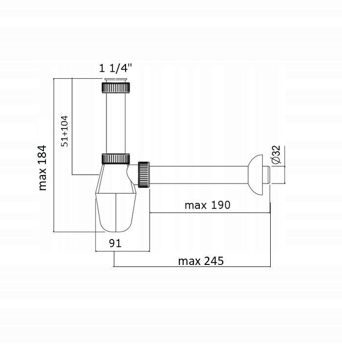 KOREK KLIK KLAK + SYFON DO UMYWALKI BEZ PRZELEWU Rodzaj umywalkowy