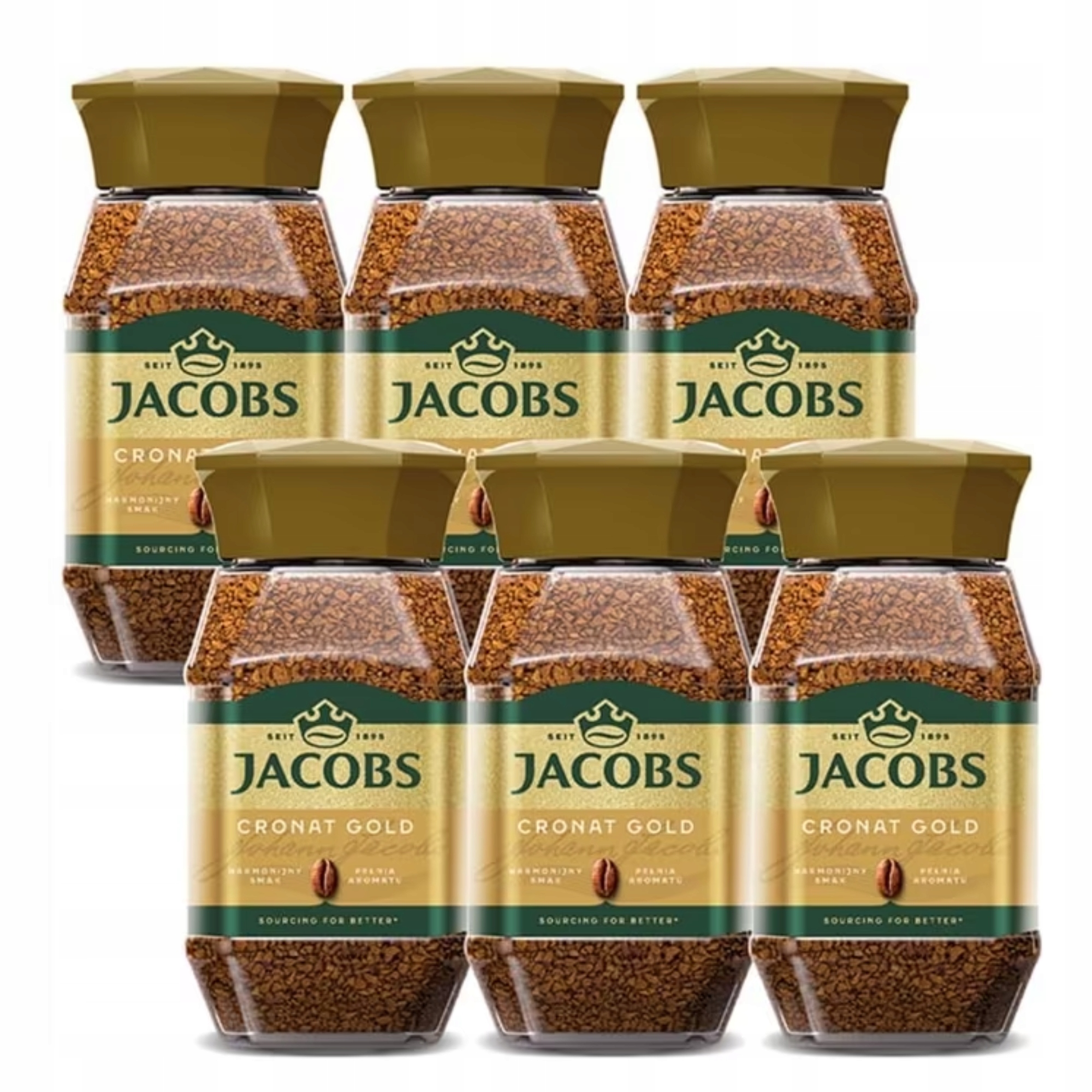 Jacobs Cronat Gold Magia Aromatu kawa rozpuszczalna słoik 200G x6 1,2KG