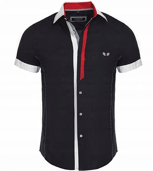 

Elegancka Czarna Koszula Ślub Wesele - 5XL