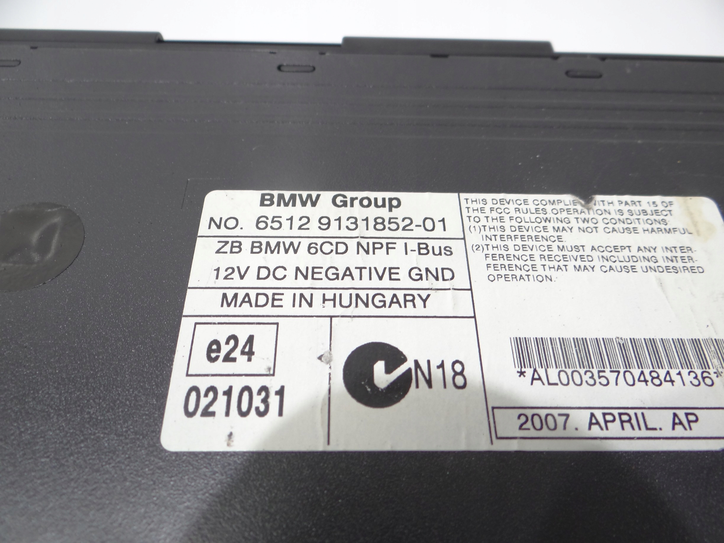 changer PLYT CD BMW X3 E83 LCI OE 9131852
