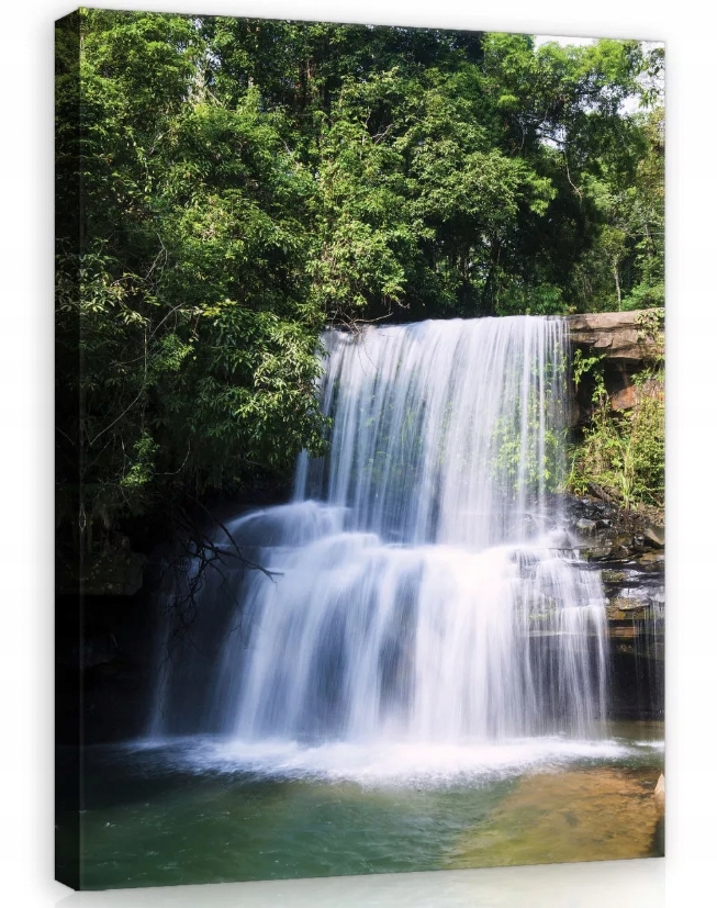 Obraz 60x80 Vodopád les příroda klid zeleň svěžest kaskáda