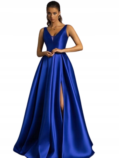 Shein Šaty Maxi, Modré, Bez Rukávů, M 1DK