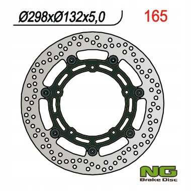 NG TARCZA HAMULCOWA PRZÓD YAMAHA FZ6/R6/MT03/MT07/MT09/XJ6 (NG165V) 298x132