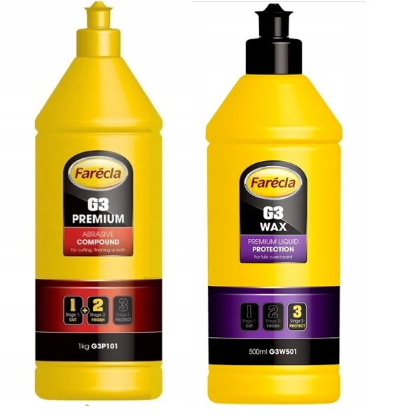 FARECLA ZESTAW PAST G3 PREIUM + G3 WAX WOSK 500ML
