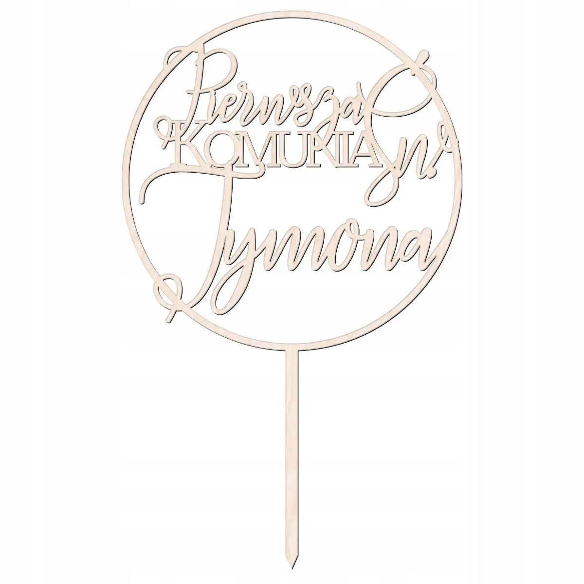 

Topper Na Tort I Komunia Swięta Dowolne Imię Napis