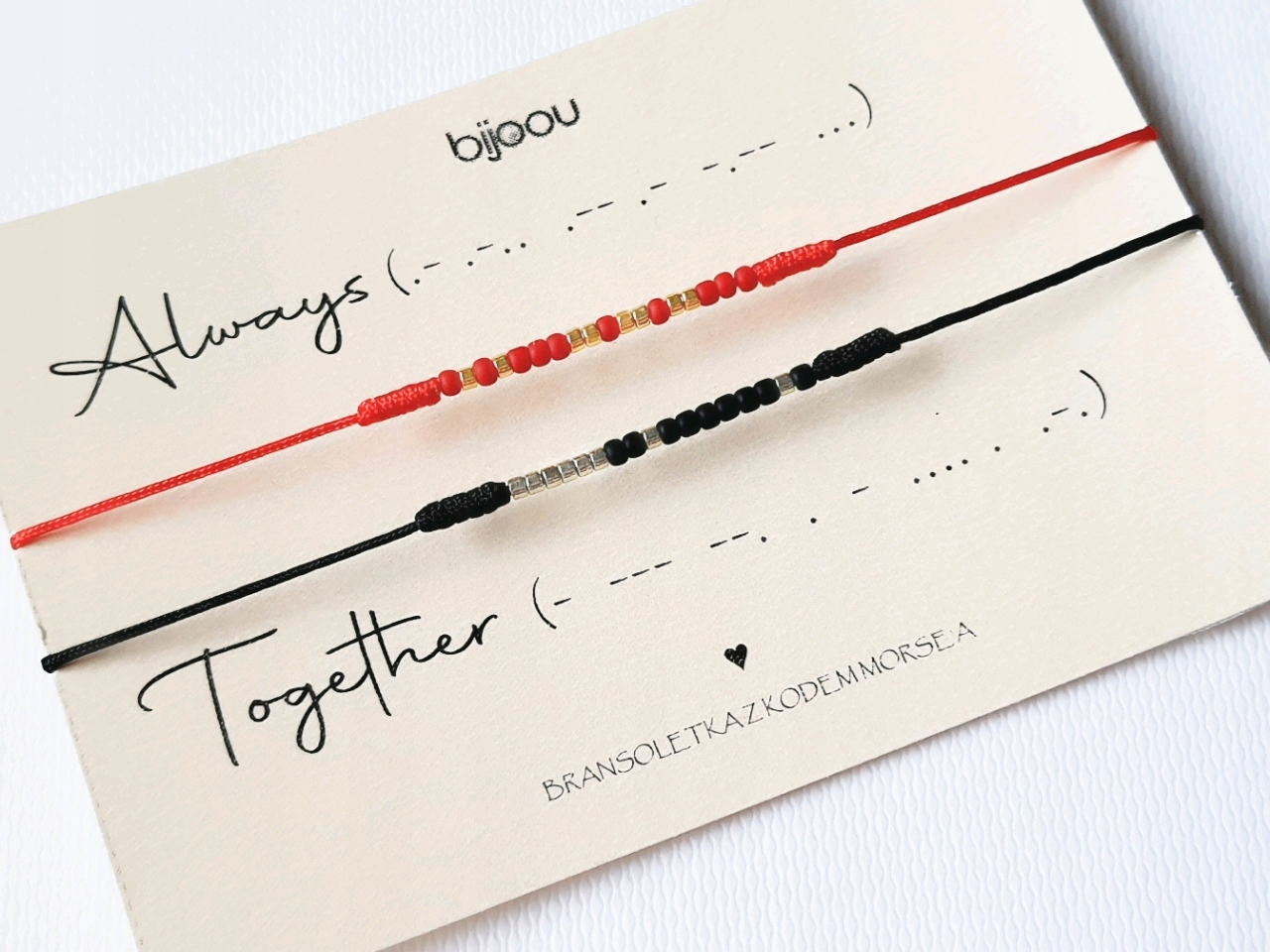 

Bransoletki sznurkowe kod Morsa Always Together