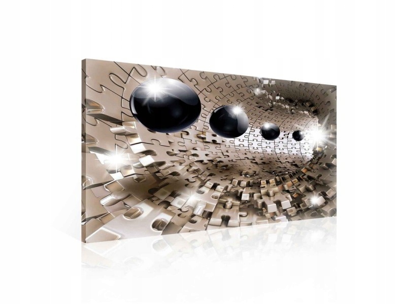 Obraz 80x60 Puzzle tunel sféry abstrakce hloubka perspektiva digitální umění