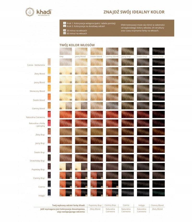 Henna KHADI Naturalna z Amlą 100g Typ farby