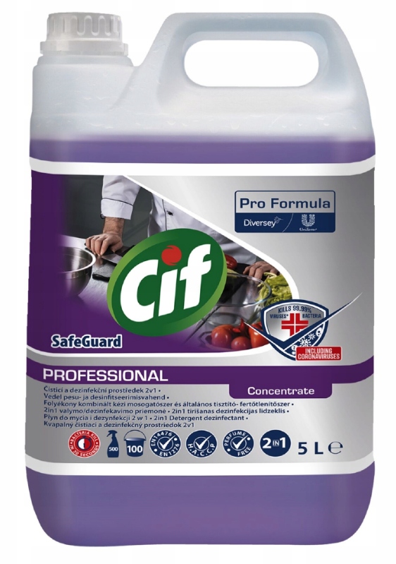 Cif Prof 2in1 Cleaner Disinfectant płyn do mycia dezynfekcji 5l