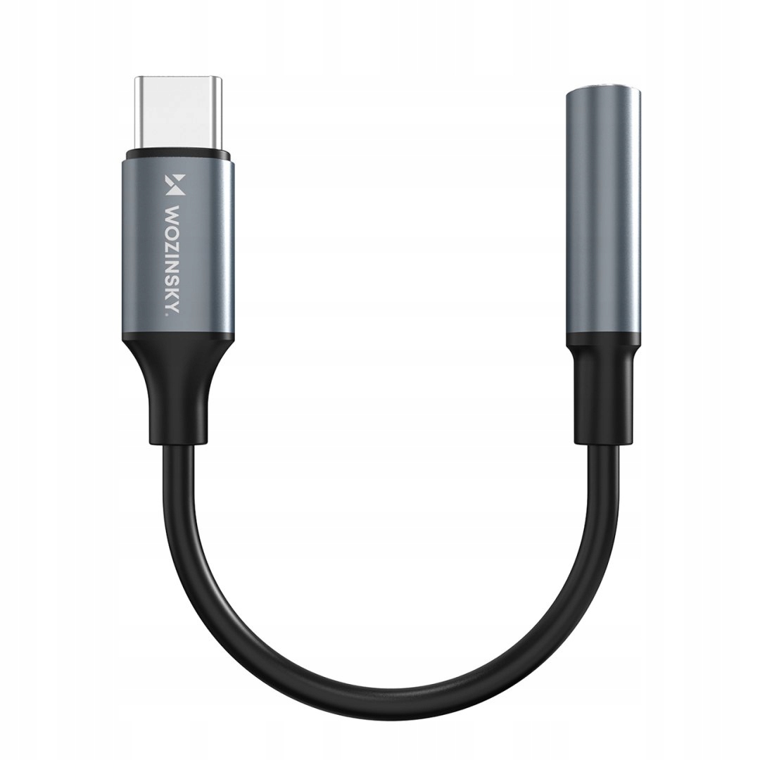 Adapter przejściówka Usb-c mini jack 3.5mm czarny