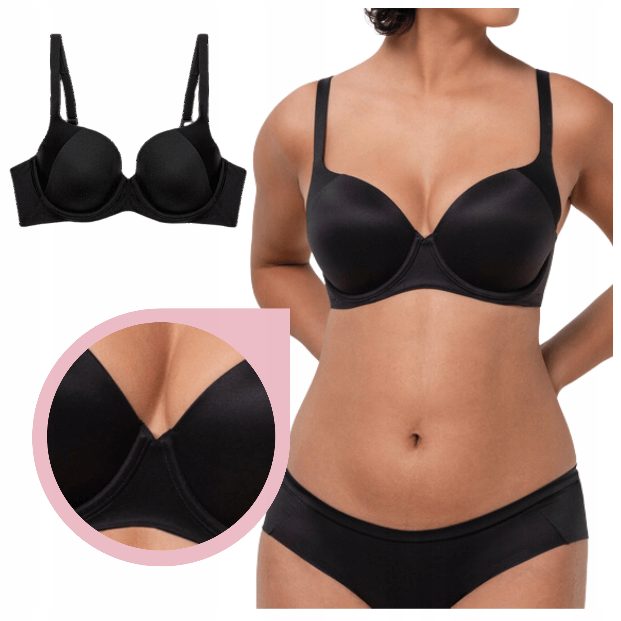 Triumph Body M-up soft touch Wp podprsenka černá hladká vyztužená 80C