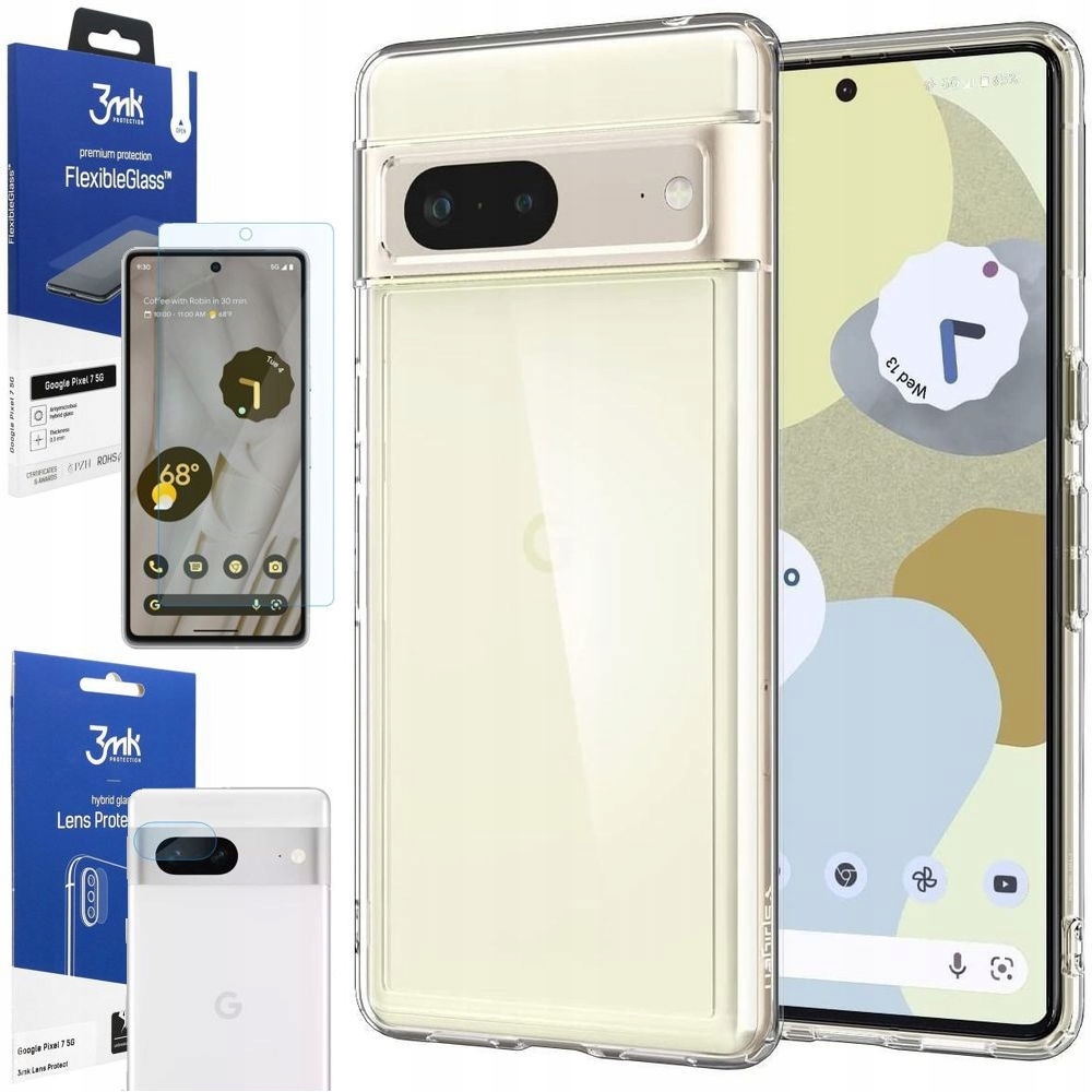 

Etui Szkło 3mk 4x Aparat do Pixel 7, Spigen Hybrid