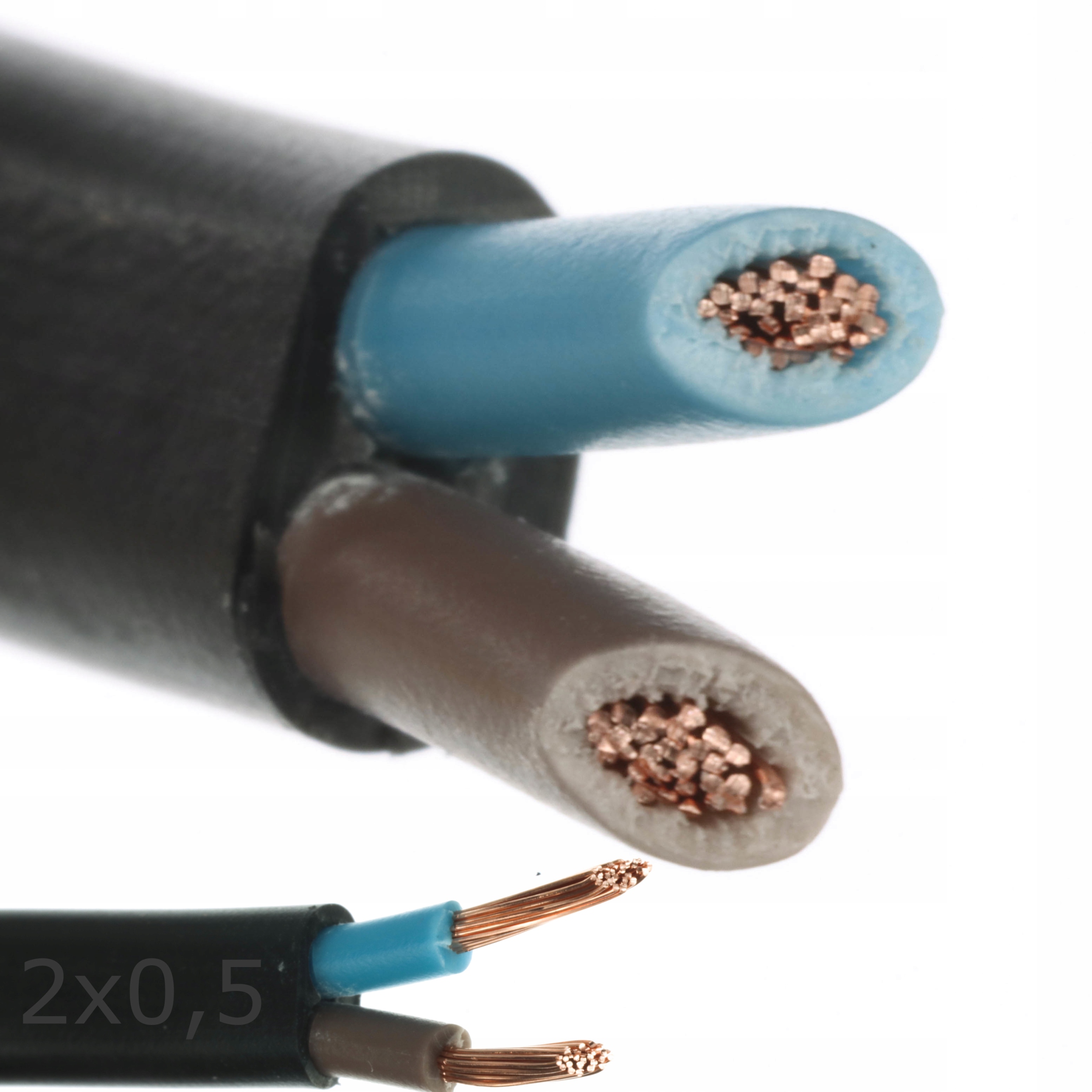 

Przewód elektryczny czarny OMYp 2x0,5 płaski 5m