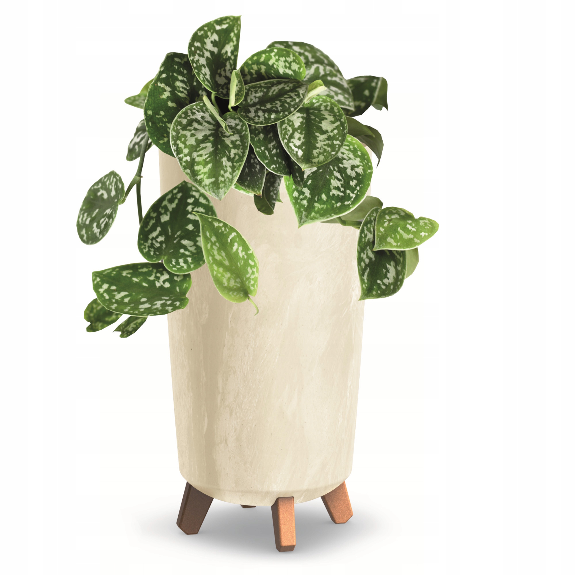 

Donica wysoka okrągła 24cm imitacja beton krem