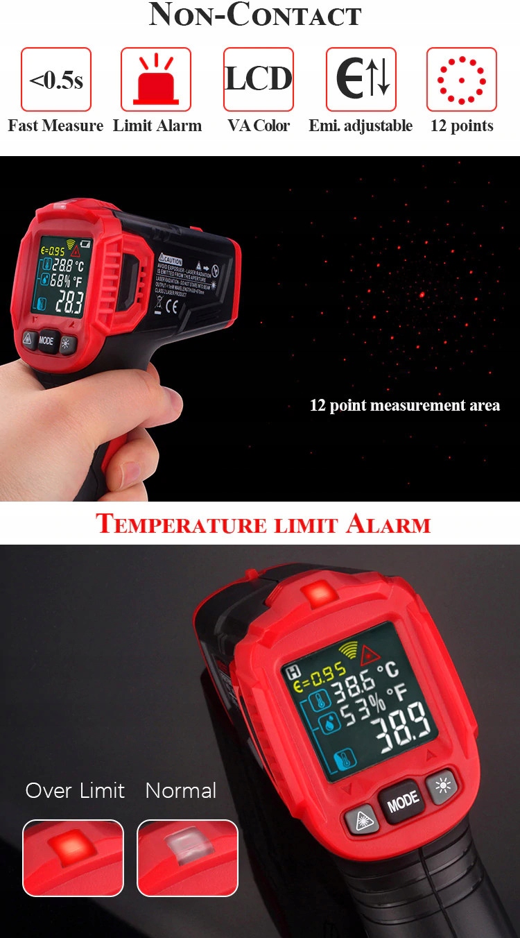 PIROMETR TERMOMETR LASEROWY HABOTEST HT650C Marka Inna