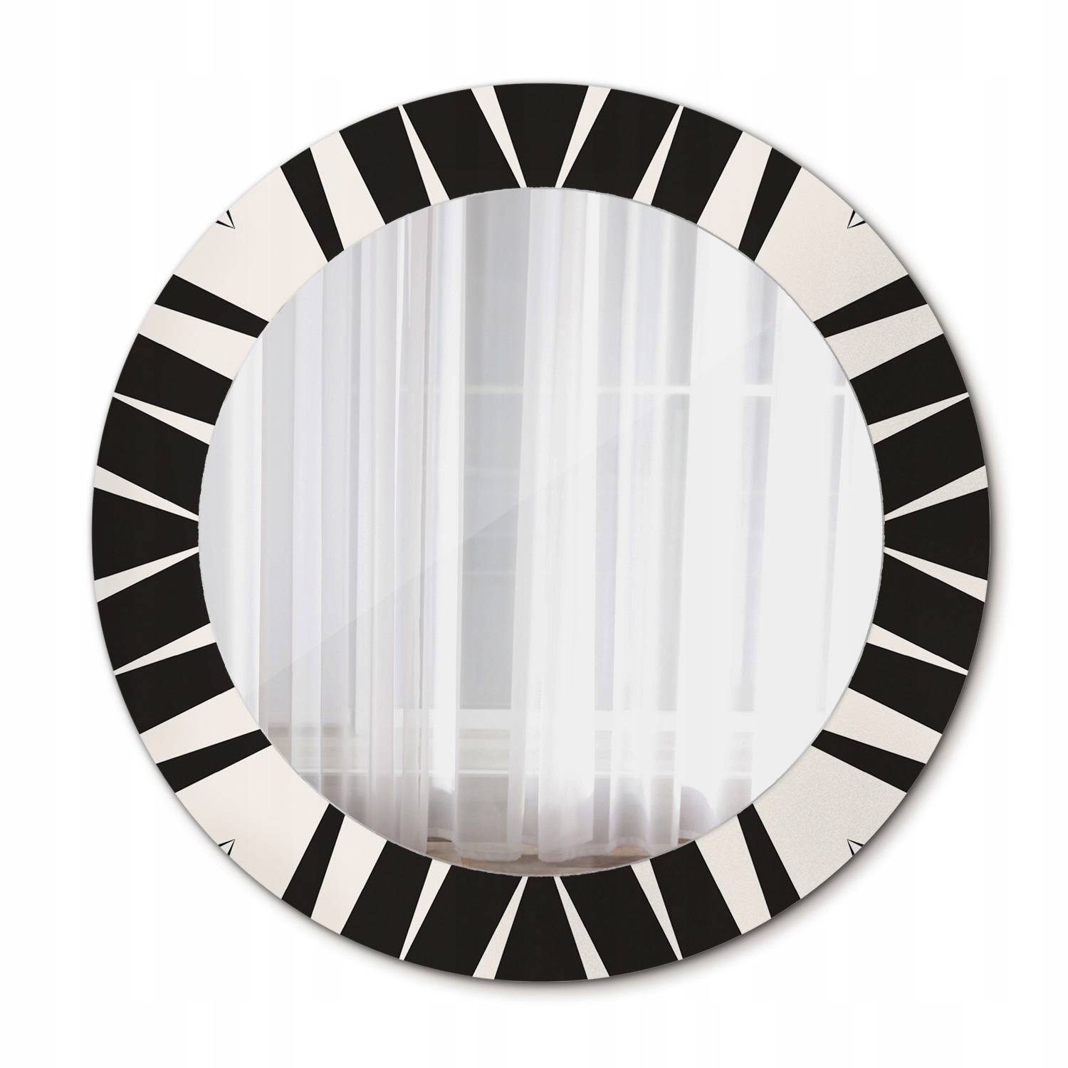 Okrúhle nástenné zrkadlo Abstraktná geometria 60 cm
