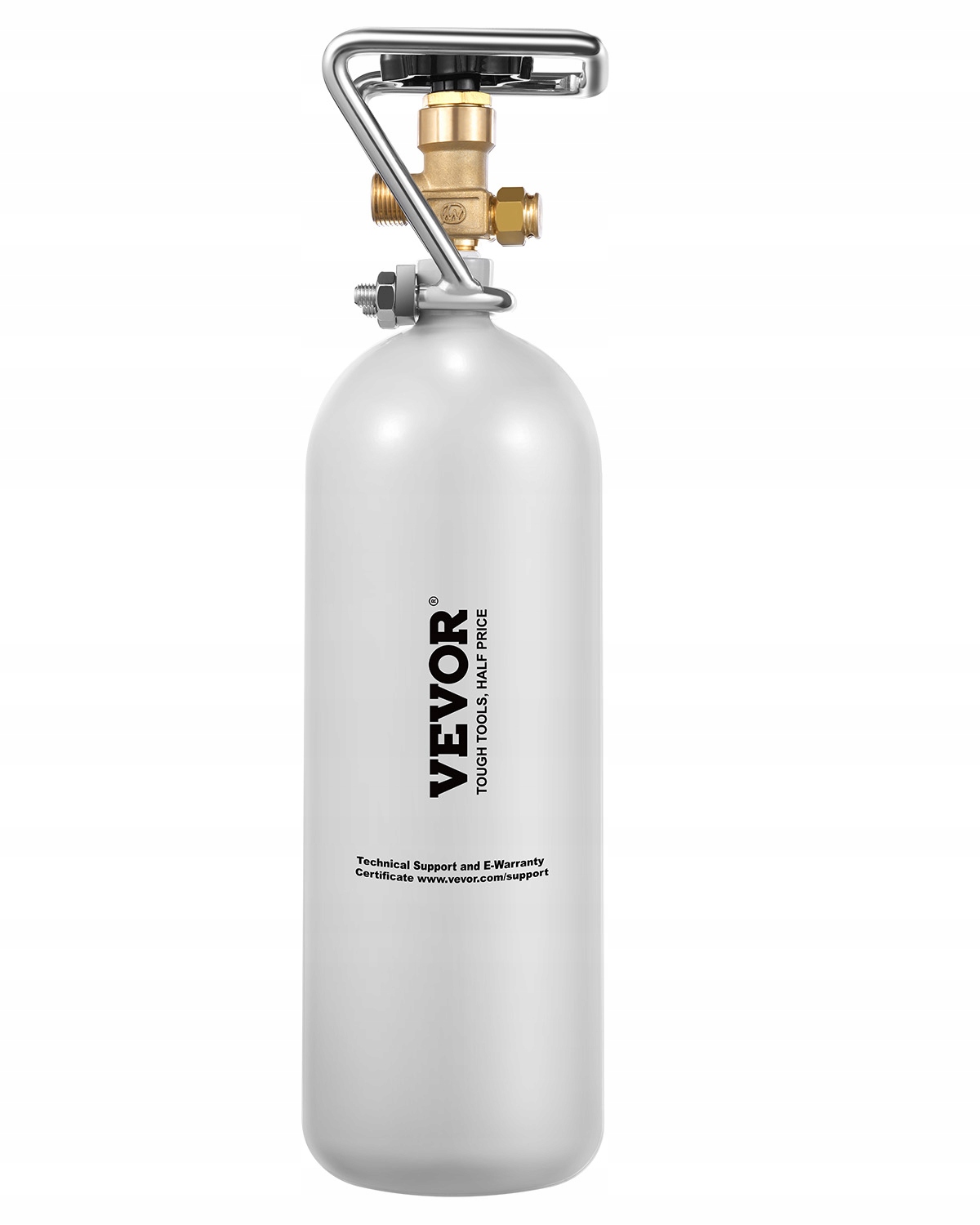 Fľaša CO2 Vevor 2 Kg Legovaná Oceľ Šedá Mosadzný Ventil Najlepšia