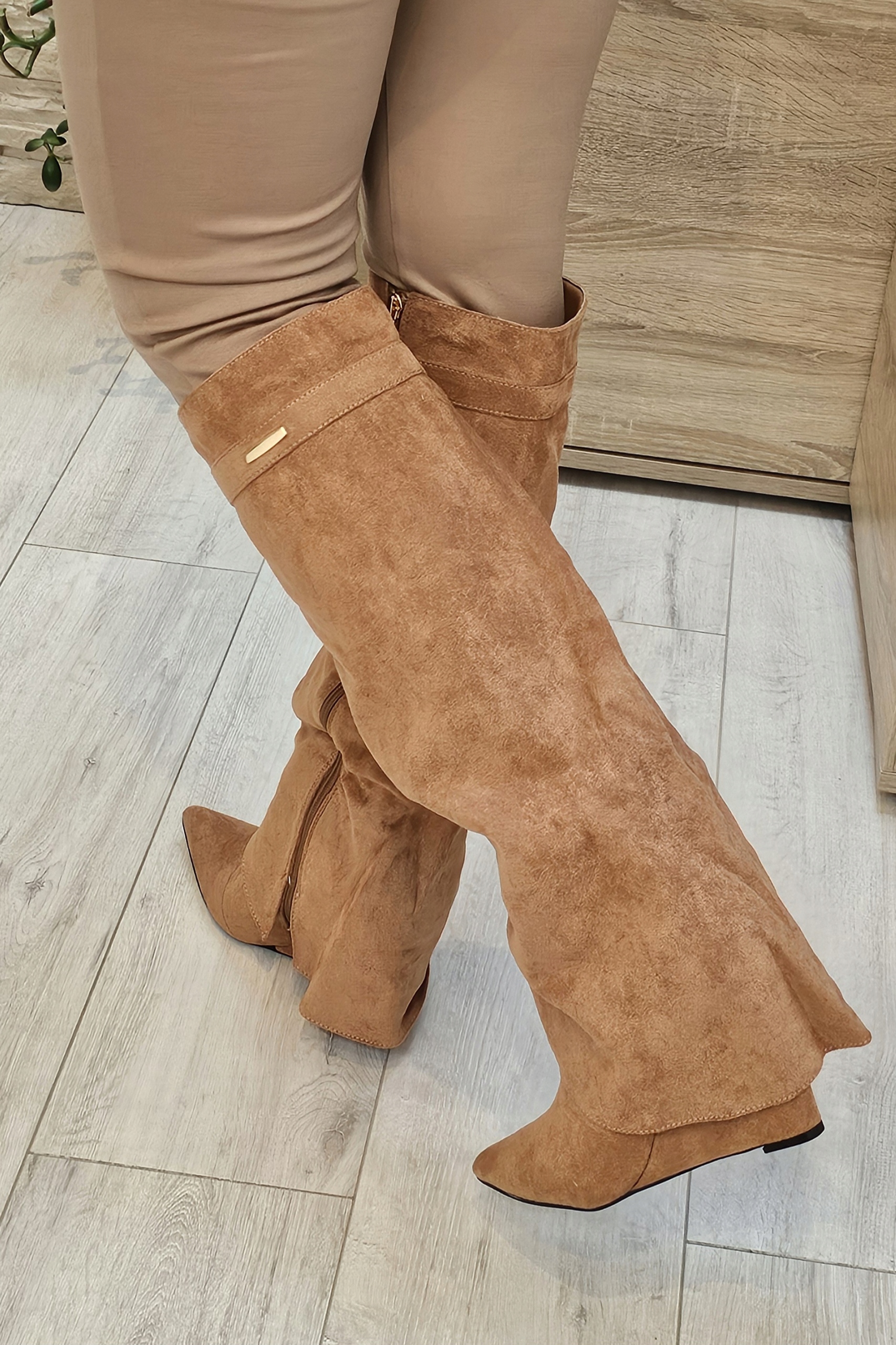 Dámské kozačky Sergio Todzi camel [Barva Černá, Velikost 41]