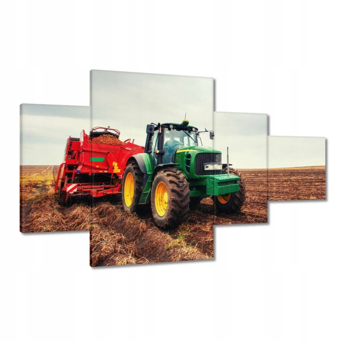 Obrazy 130x80 Traktor orka pole zemědělec